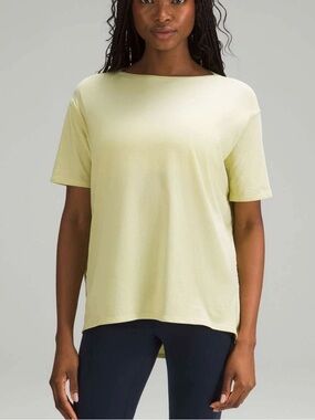 Lululemon Back in Action short sleeve tee butter yellow